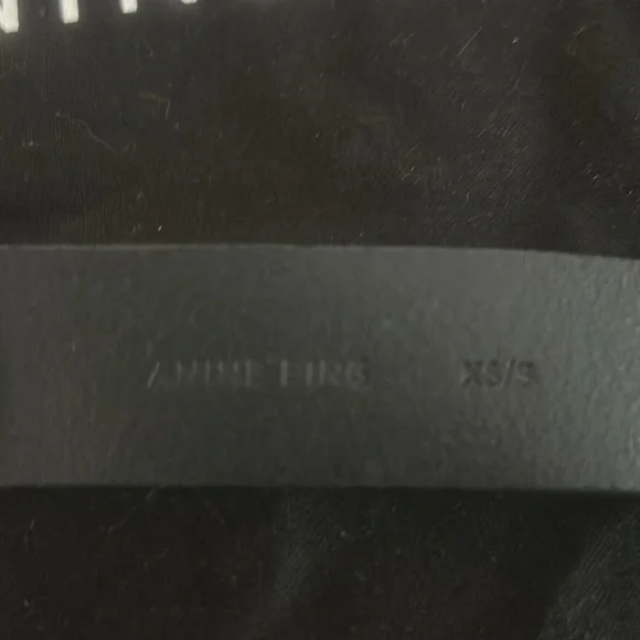 Black Anine Bing Leather Belt with Black Metal Chevron Studs and hardware XS/S - Picture 4 of 4